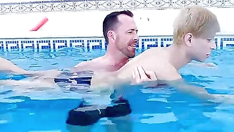 Big dick, and ready for the pool